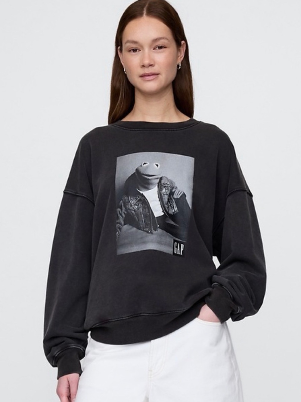 GAP The Muppets Kermit the Frog Sweatshirt Size Medium